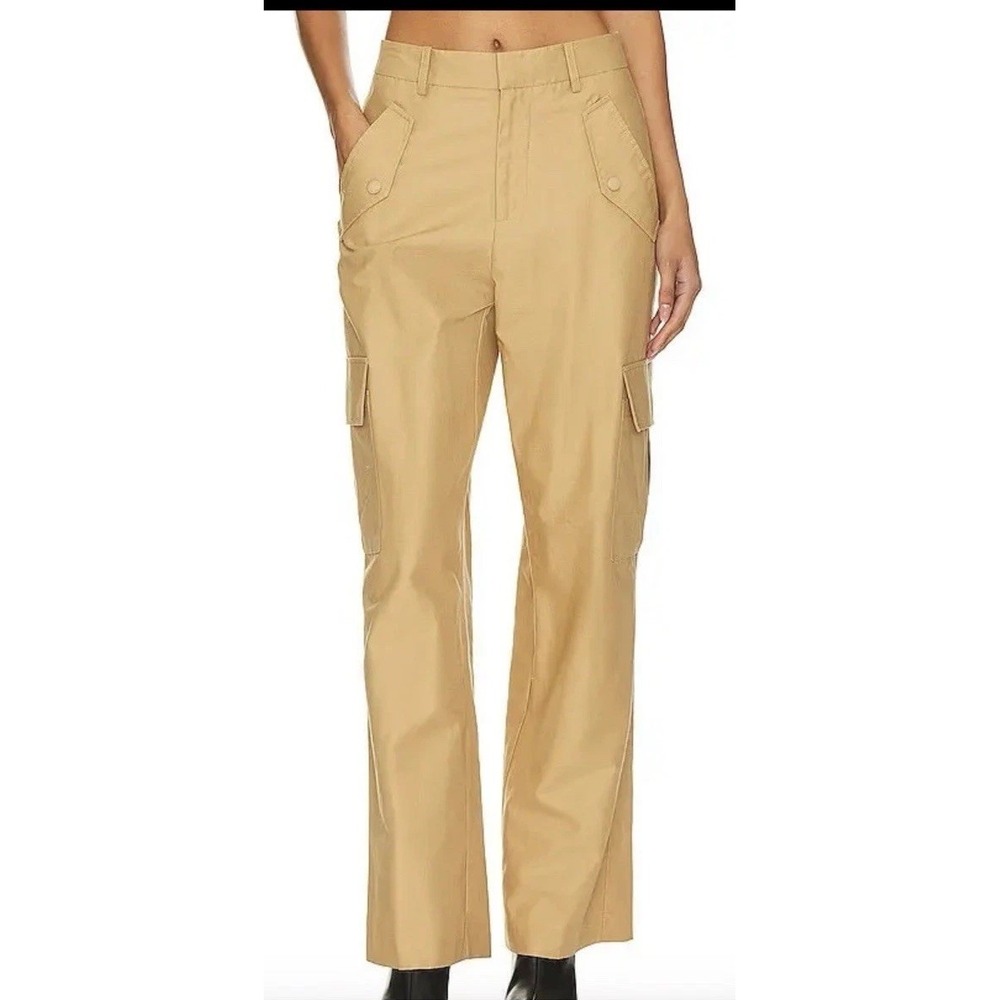 Rails Daley Cotton & Linen Cargo Pants In Camel $248 Size 4 EUC